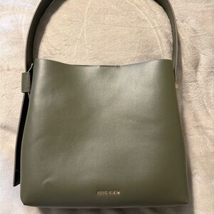 Anne Klein Olive Green Women's Bucket Purse Bag